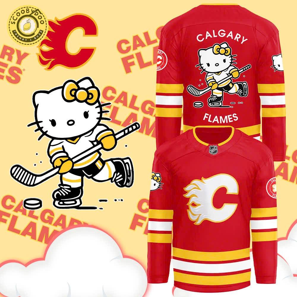 2024 Calgary Flames x Hello Kitty 50th Anniversary Jersey (Red) - Unique Fan Gear 2024 Calgary Flames x Hello Kitty 50th Anniversary Jersey (Red) - Unique Fan Gear