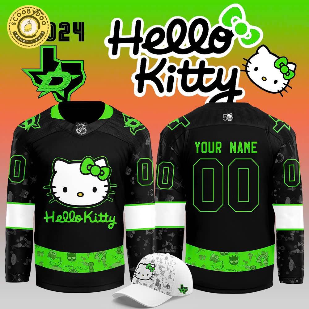 2024 Dallas Stars x Hello Kitty 50th Anniversary Exclusive Personalized Jersey 2024 Dallas Stars x Hello Kitty 50th Anniversary Exclusive Personalized Jersey
