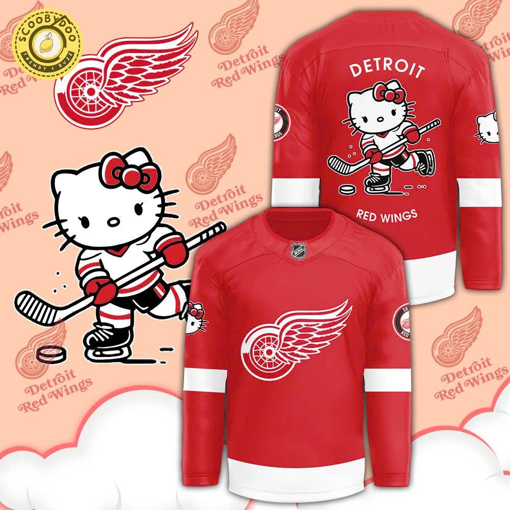 2024 Detroit Red Wings Hello Kitty 50th Anniversary Limited Edition Jersey 2024 Detroit Red Wings Hello Kitty 50th Anniversary Limited Edition Jersey