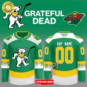 2024 Minnesota Wild x Grateful Dead Night Personalized Jersey | Limited Edition NHL Grateful Dead Collaboration