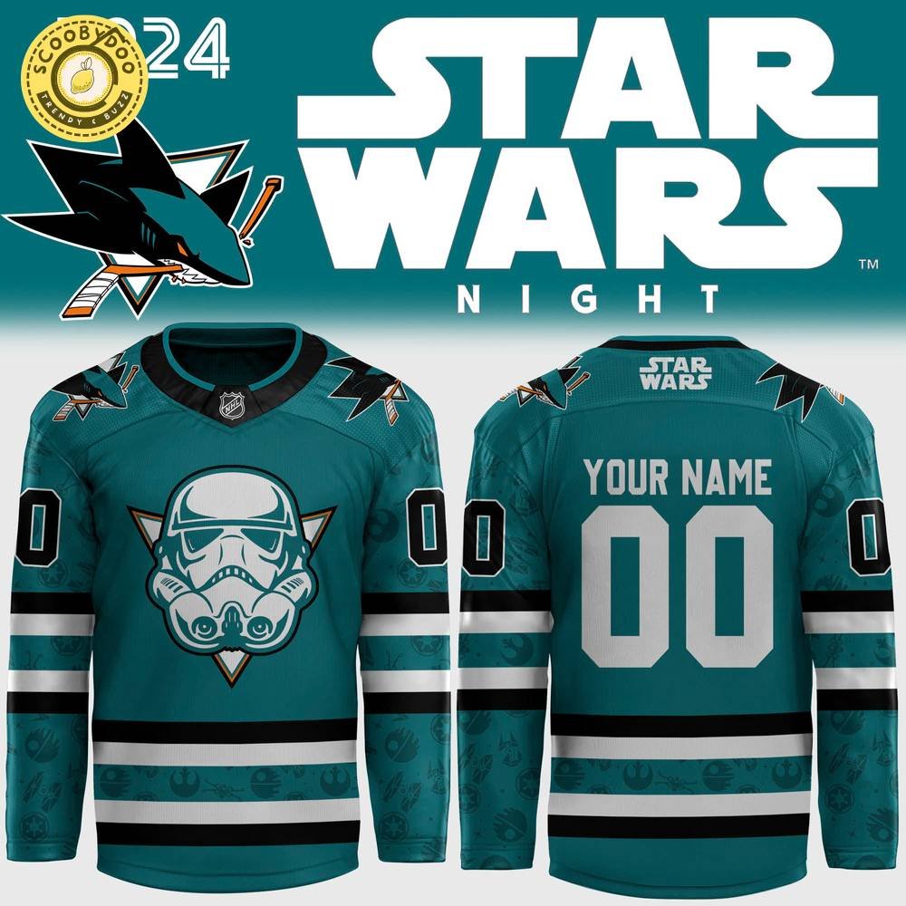 2024 San Jose Sharks x Star Wars Night Custom Jersey – Personalized Name & Number 2024 San Jose Sharks x Star Wars Night Custom Jersey – Personalized Name & Number