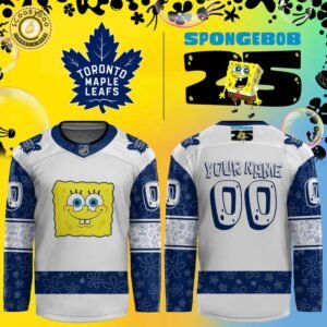 2024 Toronto Maple Leafs x SpongeBob 25th Anniversary Exclusive Personalized Jersey | Custom NHL Jersey
