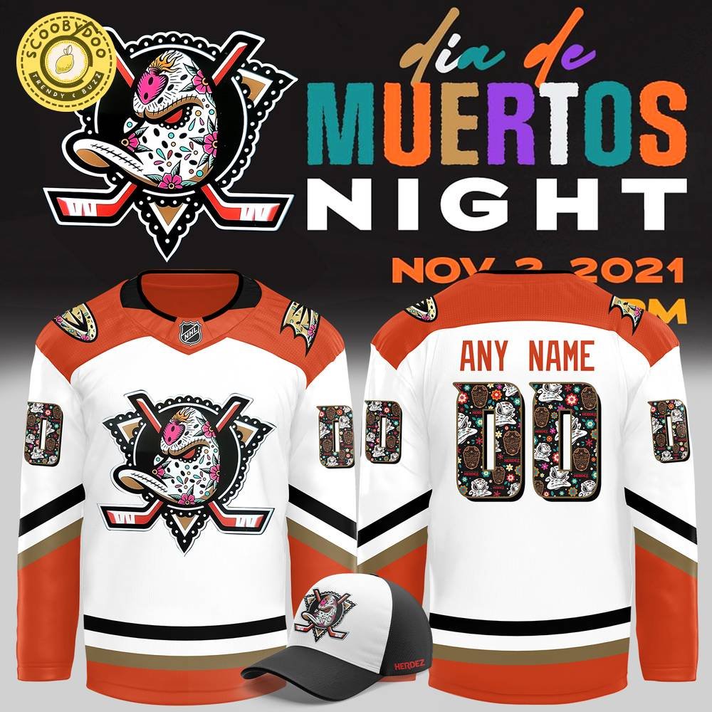 Anaheim Ducks Dia De Los Muertos 2024 Custom Jersey - Cultural Celebration Gear Anaheim Ducks Dia De Los Muertos 2024 Custom Jersey - Cultural Celebration Gear
