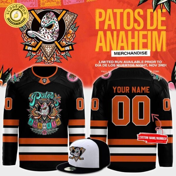 Anaheim Ducks Dia de Muertos Custom Jersey 2024 | Limited Edition Day of the Dead NHL Jersey