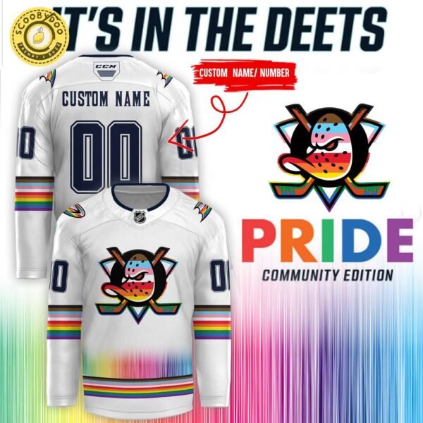 Anaheim Ducks x Pride Community Edition 2024 Custom Name Jersey | LGBTQ+ Pride NHL Jersey