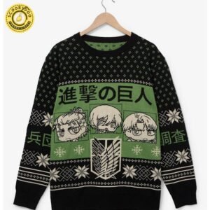 Attack On Titan Chibi Characters Holiday Sweater