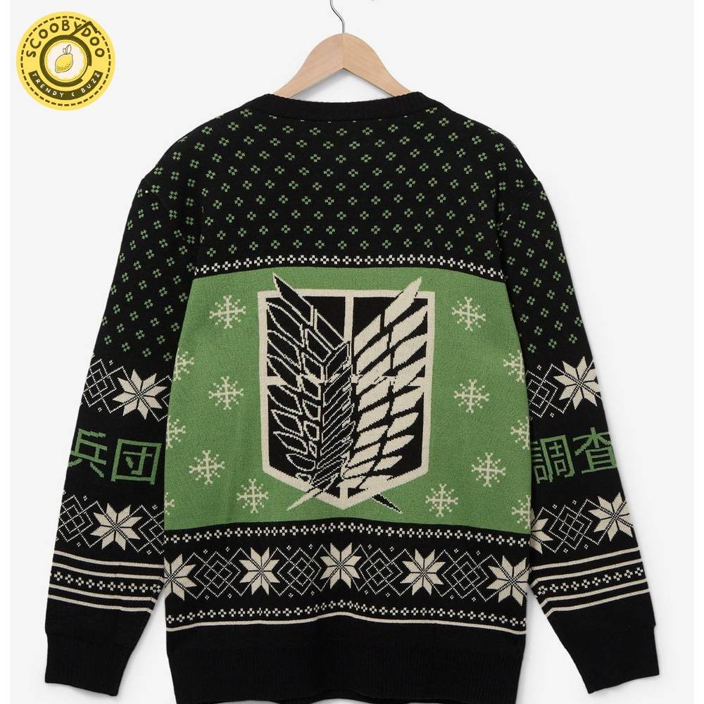 Attack On Titan Chibi Characters Holiday Sweater Attack On Titan Chibi Characters Holiday Sweater