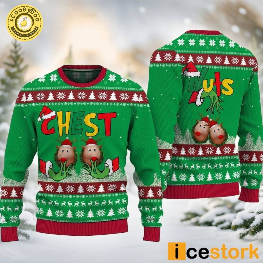 Chest Nuts Ugly Christmas Sweater Chest Nuts Ugly Christmas Sweater