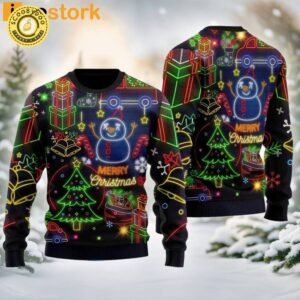 Christmas Bright Neon Lighting Ugly Sweater