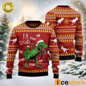 Christmas Singing Dinosaur Ugly Sweater