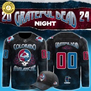 Colorado Avalanche x Grateful Dead Night 2024 Personalized Jersey – Music and Hockey Unite