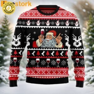 Dear Santa Just Bring Wine Ugly Christmas Sweater