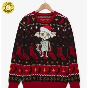 Harry Potter Dobby Santa Hat Holiday Sweater