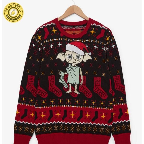 Harry Potter Dobby Santa Hat Holiday Sweater