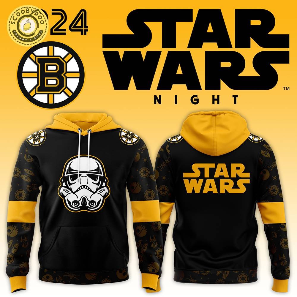 2024 Boston Bruins x Star Wars Night hoodie, collaboration apparel, fan collectibles. 2024 Boston Bruins x Star Wars Night hoodie, collaboration apparel, fan collectibles.