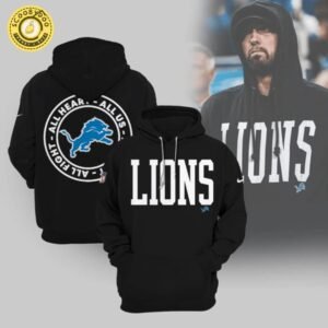 2024 New 3D Lions Black Hoodie – NFL Limited Edition