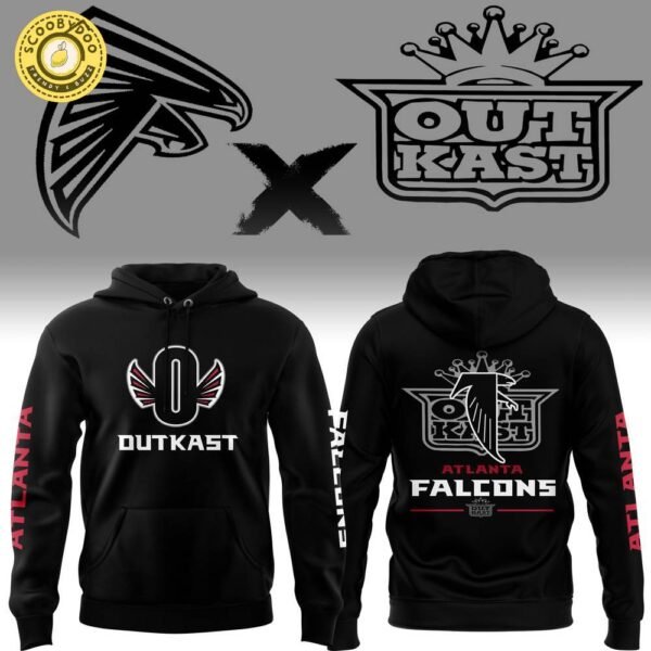 Atlanta Falcons Limited Edition x OutKast Black Hoodie – 2024