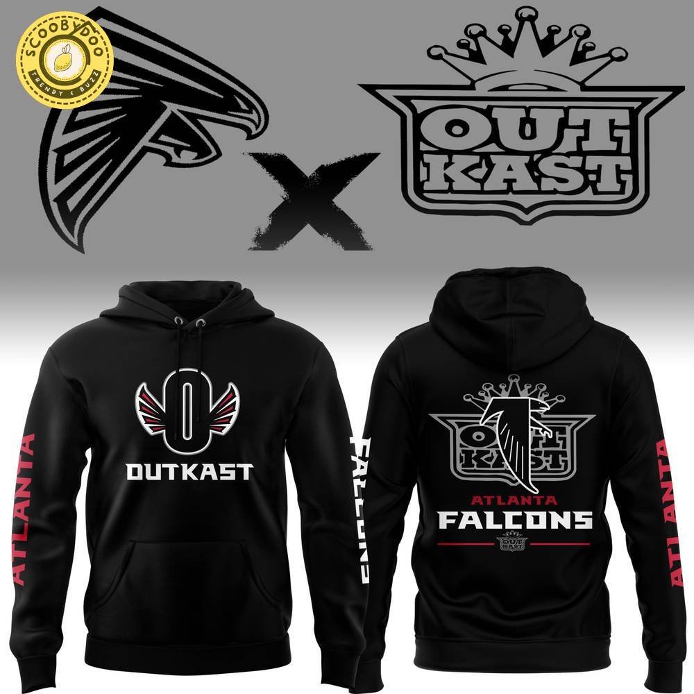 Atlanta Falcons Limited Edition x OutKast Black Hoodie - 2024 Atlanta Falcons Limited Edition x OutKast Black Hoodie - 2024