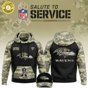 Baltimore Ravens 2024 Salute to Service Limited Edition Hoodie – NFL Military Support