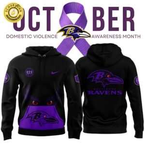 Baltimore Ravens Men’s Nike Black 2024 Domestic Violence Awareness Month Hoodie
