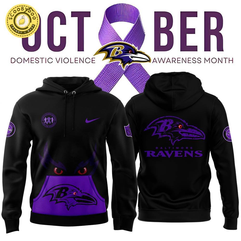 Baltimore Ravens Men’s Nike Black 2024 Domestic Violence Awareness Month Hoodie Baltimore Ravens Men’s Nike Black 2024 Domestic Violence Awareness Month Hoodie