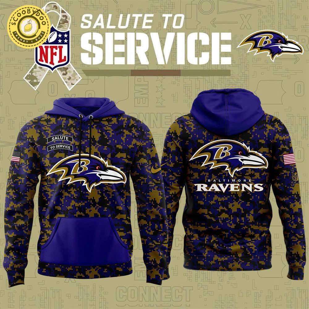 Baltimore Ravens Men’s Nike Camo 2024 Salute to Service Club Fleece Hoodie Baltimore Ravens Men’s Nike Camo 2024 Salute to Service Club Fleece Hoodie