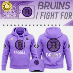 Boston Bruins Hockey Fights Cancer Unisex Hoodie | NHL Charity Cancer Hoodie