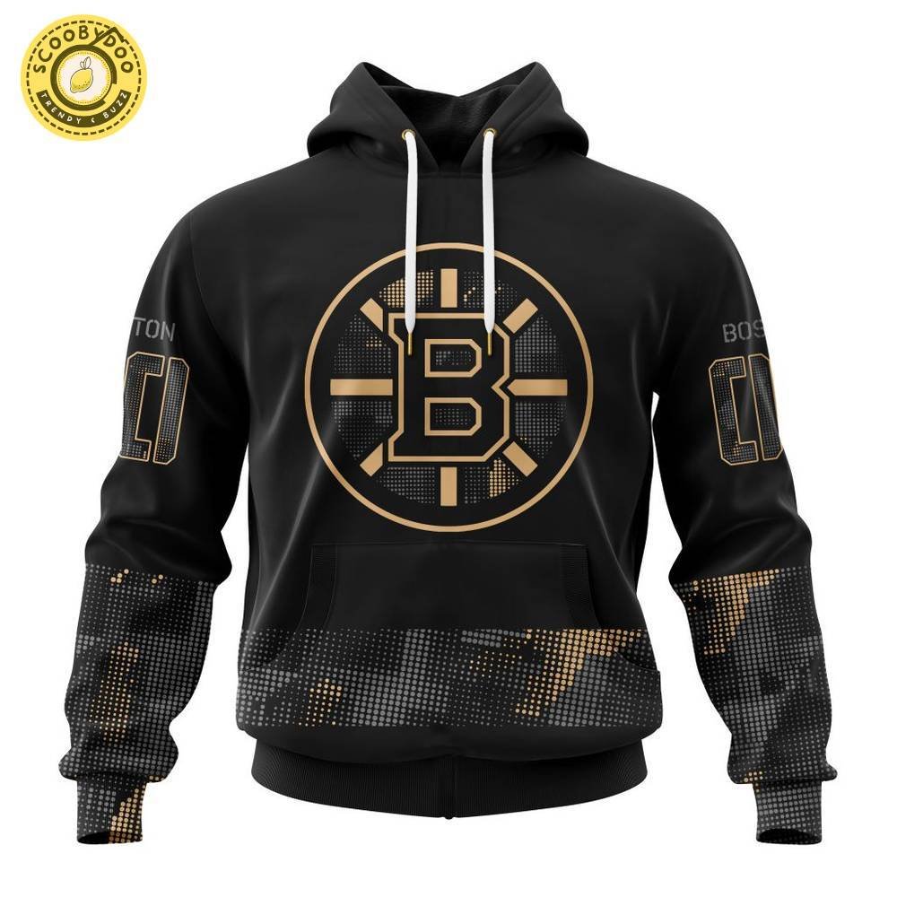 Boston Bruins NHL Personalized Military Appreciation Design Hoodie – Custom Gear Boston Bruins NHL Personalized Military Appreciation Design Hoodie – Custom Gear
