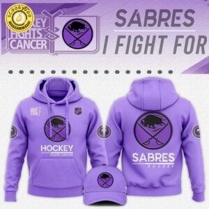 Buffalo Sabres Hockey Fights Cancer Unisex Hoodie | NHL Cancer Support Apparel