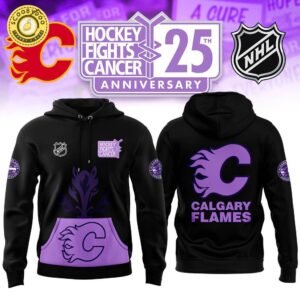 Calgary Flames “Hockey Fights Cancer” 2024 Hoodie – Show Your Support for the Cause