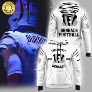 Cincinnati Bengals White Hoodie – Classic Team Merchandise