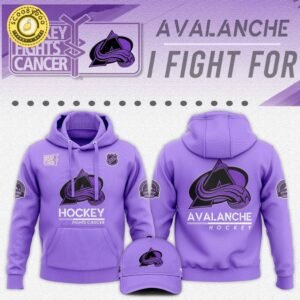Colorado Avalanche Hockey Fights Cancer Unisex Hoodie | NHL Fight Against Cancer Hoodie