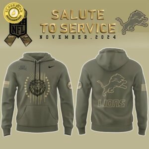 Detroit Lions 2024 Limited Salute to Service NFL Hoodie – Military Tribute