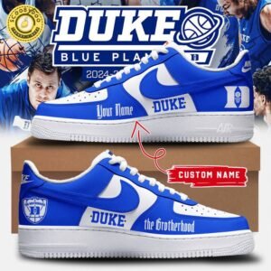 Duke Custom Name 2024 Nike Air Force 1 Sneakers
