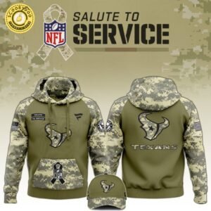 Houston Texans 2024 Camo Salute to Service Limited Edition Hoodie – Camouflage Apparel