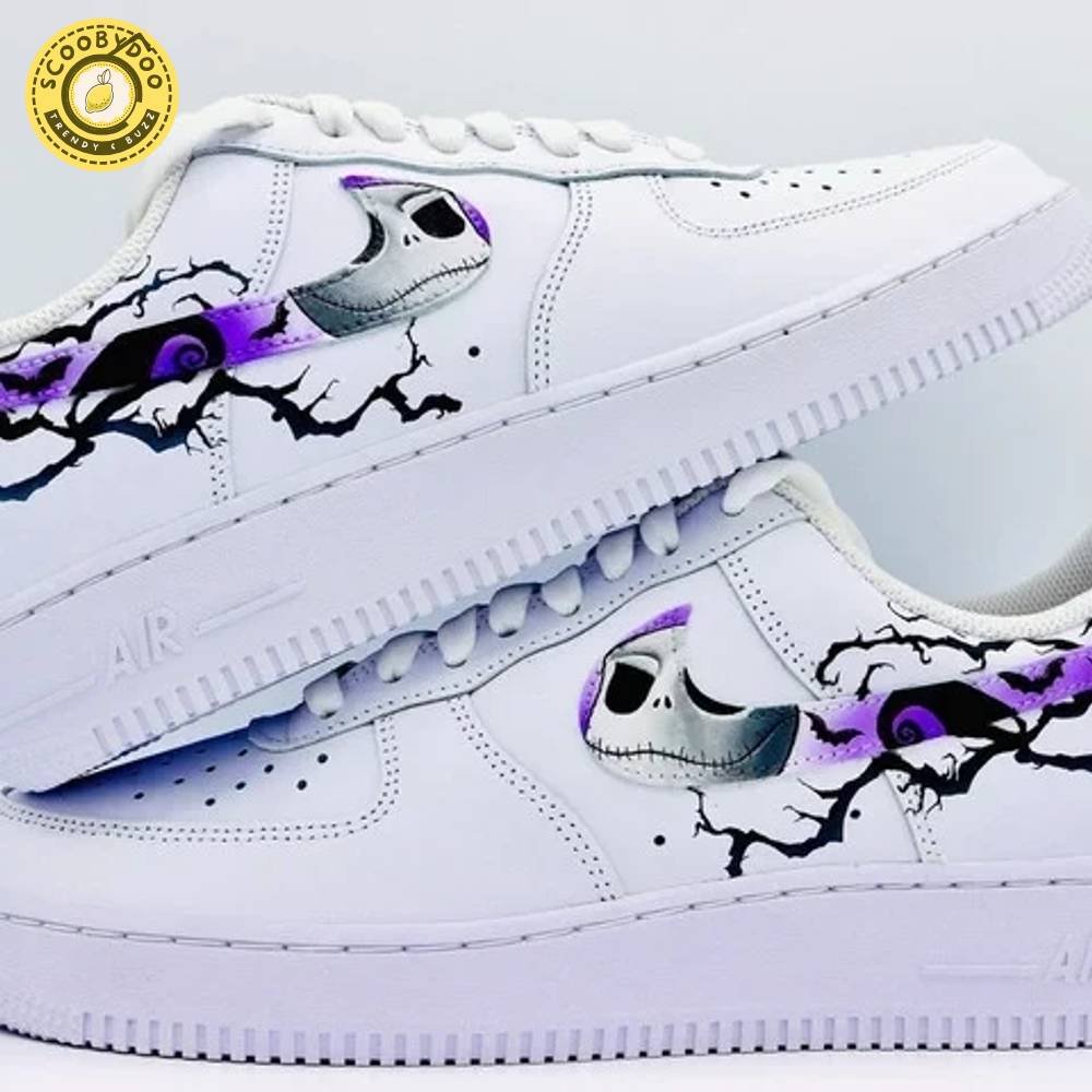 Jack Skellington AF1 Nike Sneaker Shoes - Unique Christmas Design Jack Skellington AF1 Nike Sneaker Shoes - Unique Christmas Design