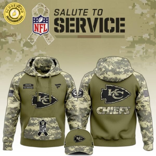 Kansas City Chiefs 2024 Camo Salute to Service Limited Edition Hoodie – Military Tribute