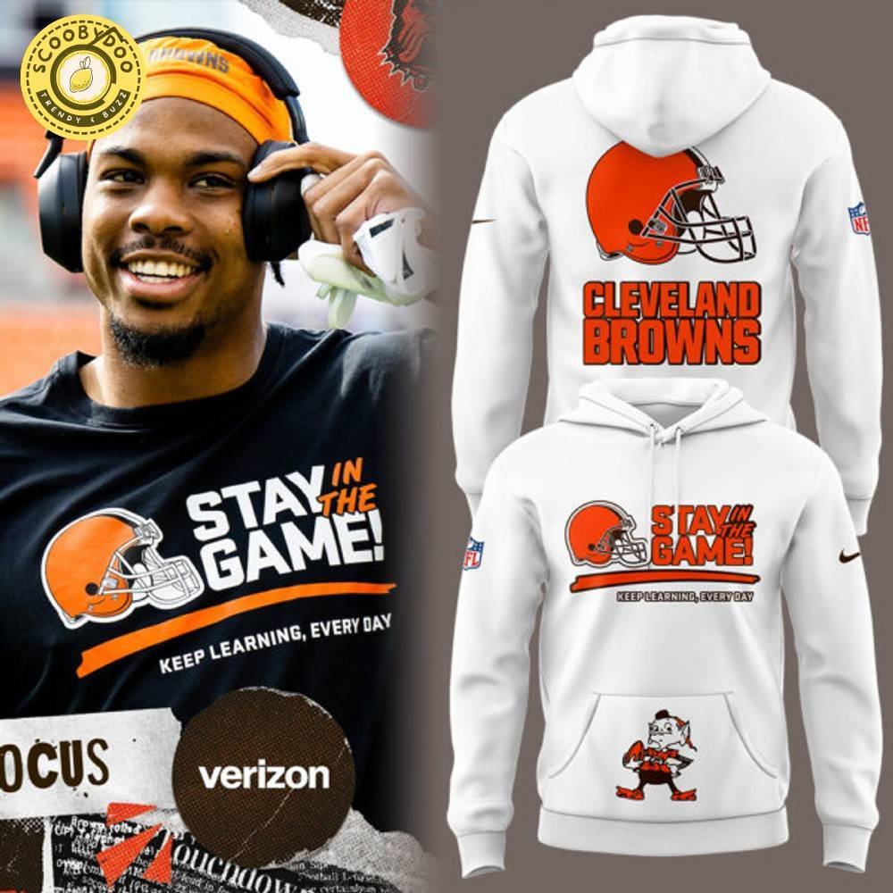 Limited Edition Cleveland Browns White Hoodie – Exclusive Fan Gear Limited Edition Cleveland Browns White Hoodie – Exclusive Fan Gear