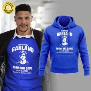 Limited Edition Conor Garland Vancouver Canucks 400th NHL Game Hoodie – Commemorative Design