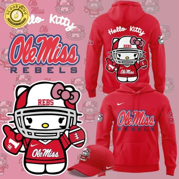 Limited Edition Ole Miss Football x Hello Kitty Hoodie – Fun Fan Apparel