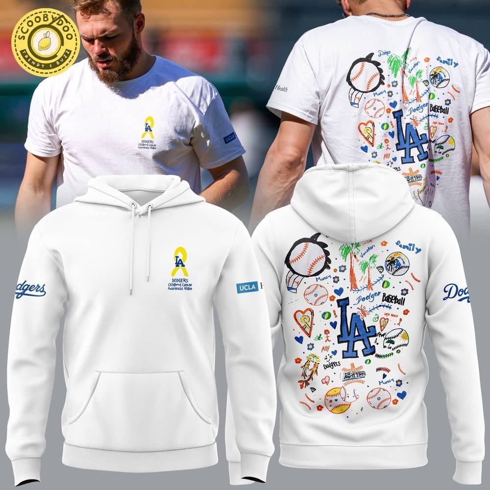 Los Angeles Dodgers UCLA Health Hoodie - Childhood Cancer Awareness Night Los Angeles Dodgers UCLA Health Hoodie - Childhood Cancer Awareness Night