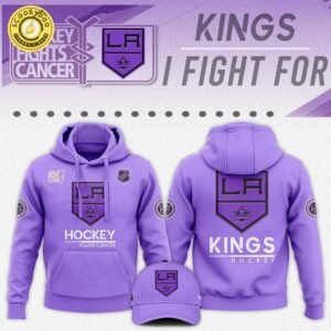 Los Angeles Kings Hockey Fights Cancer Unisex Hoodie | NHL Charity Support Hoodie