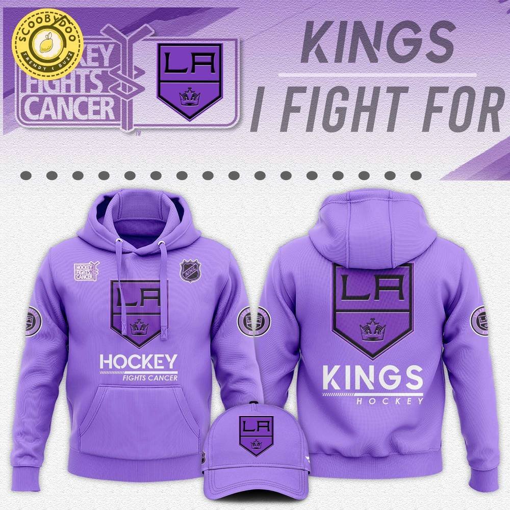 Los Angeles Kings Hockey Fights Cancer Unisex Hoodie | NHL Charity Support Hoodie Los Angeles Kings Hockey Fights Cancer Unisex Hoodie | NHL Charity Support Hoodie