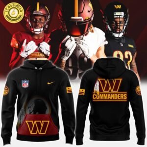 Men’s Fanatics Black Washington Commanders Alternate Helmet Pullover Hoodie – NFL Apparel