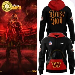 Men’s Nike Black Washington Commanders #RaiseHail Pullover Hoodie – NFL Gear