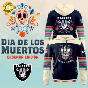 Men’s Nike Las Vegas Raiders 2024 NFL Dia De Los Muertos Premium Limited Pullover Hoodie – Holiday Gear