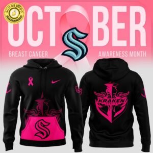 Men’s Nike Seattle Kraken 2024 NHL Breast Cancer Awareness Month Pullover Hoodie – Support a Great Cause