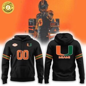Miami (FL) Football 2024 Black New Design Hoodie – Bold Team Gear