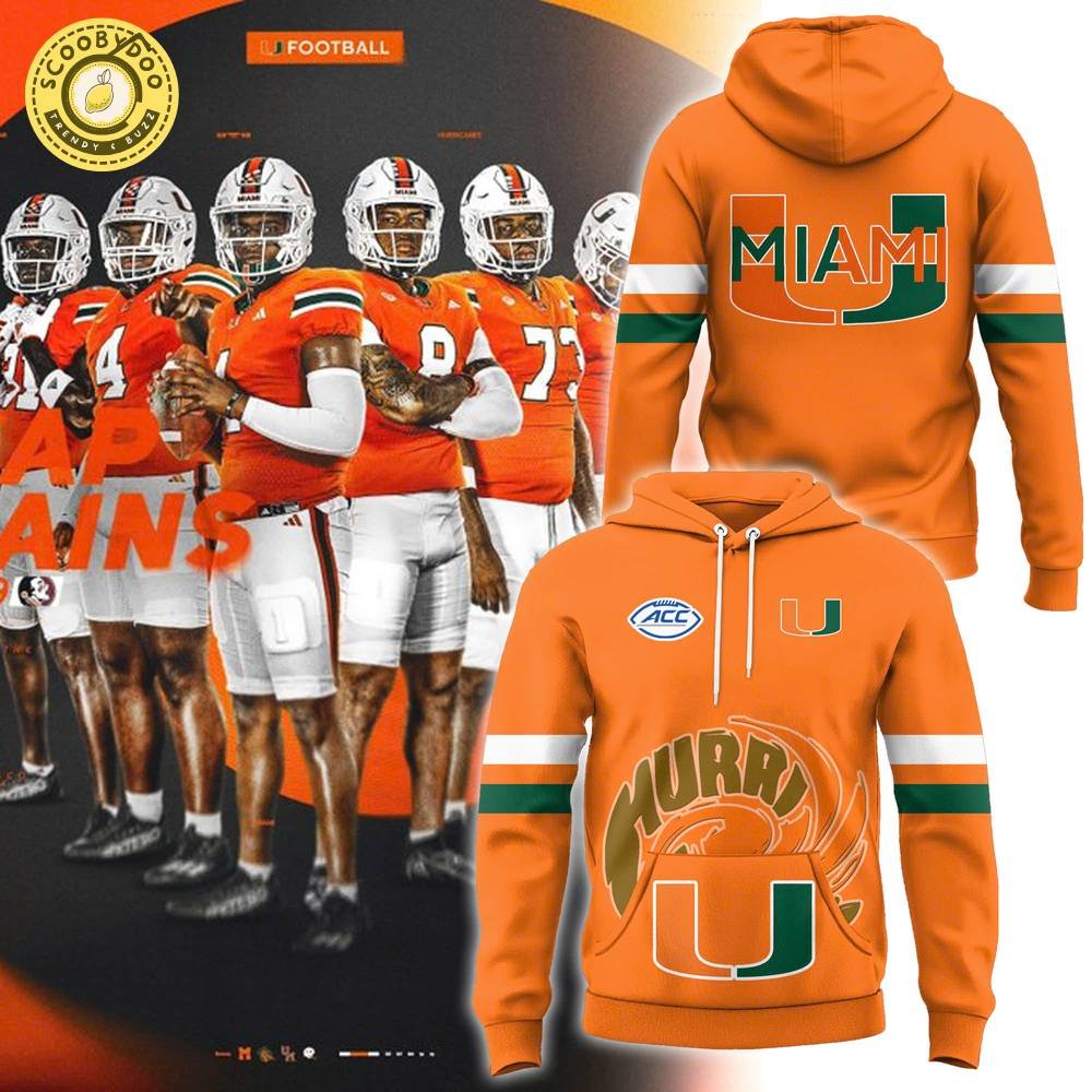 Miami (FL) Football 2024 Orange Hoodie - Eye-Catching Fan Apparel Miami (FL) Football 2024 Orange Hoodie - Eye-Catching Fan Apparel