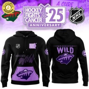 Minnesota Wild x Hockey Fights Cancer 2024 Hoodie – Stand Against Cancer in Style